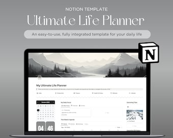 2024 All in One Notion Template, That Girl Dashboard, Notion Ultimate Life Planner, Notion Planner , Personal Digital Planner Aesthetic