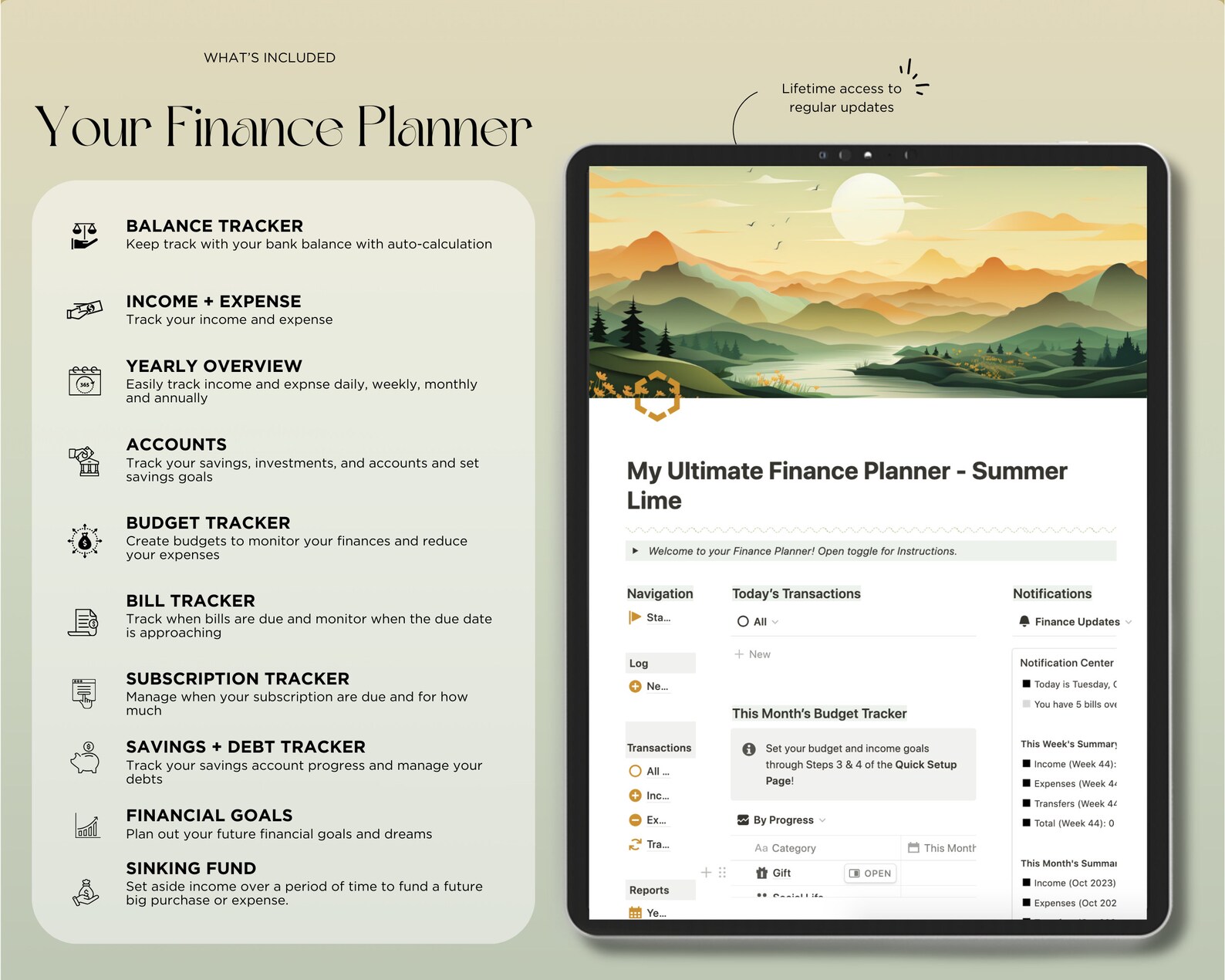 Notion Finance Planner Notion Template Budget Notion Business Template ...