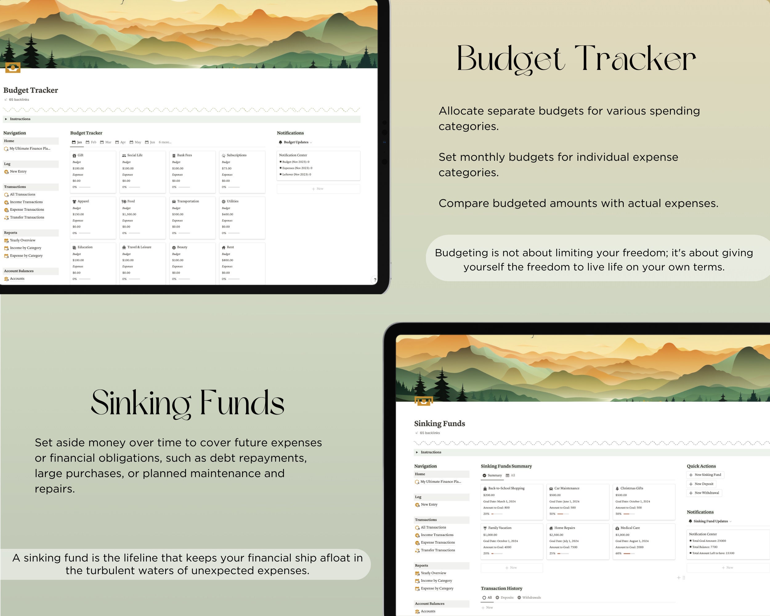 Notion Finance Planner Notion Template Budget Notion Business Template ...