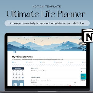 2024 All in One Notion Template, That Girl Dashboard, Notion Ultimate Life Planner, Notion Planner, Personal Digital Planner Aesthetic