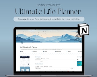 2024 All in One Notion Template, That Girl Dashboard, Notion Ultimate Life Planner, Notion Planner, Personal Digital Planner Aesthetic