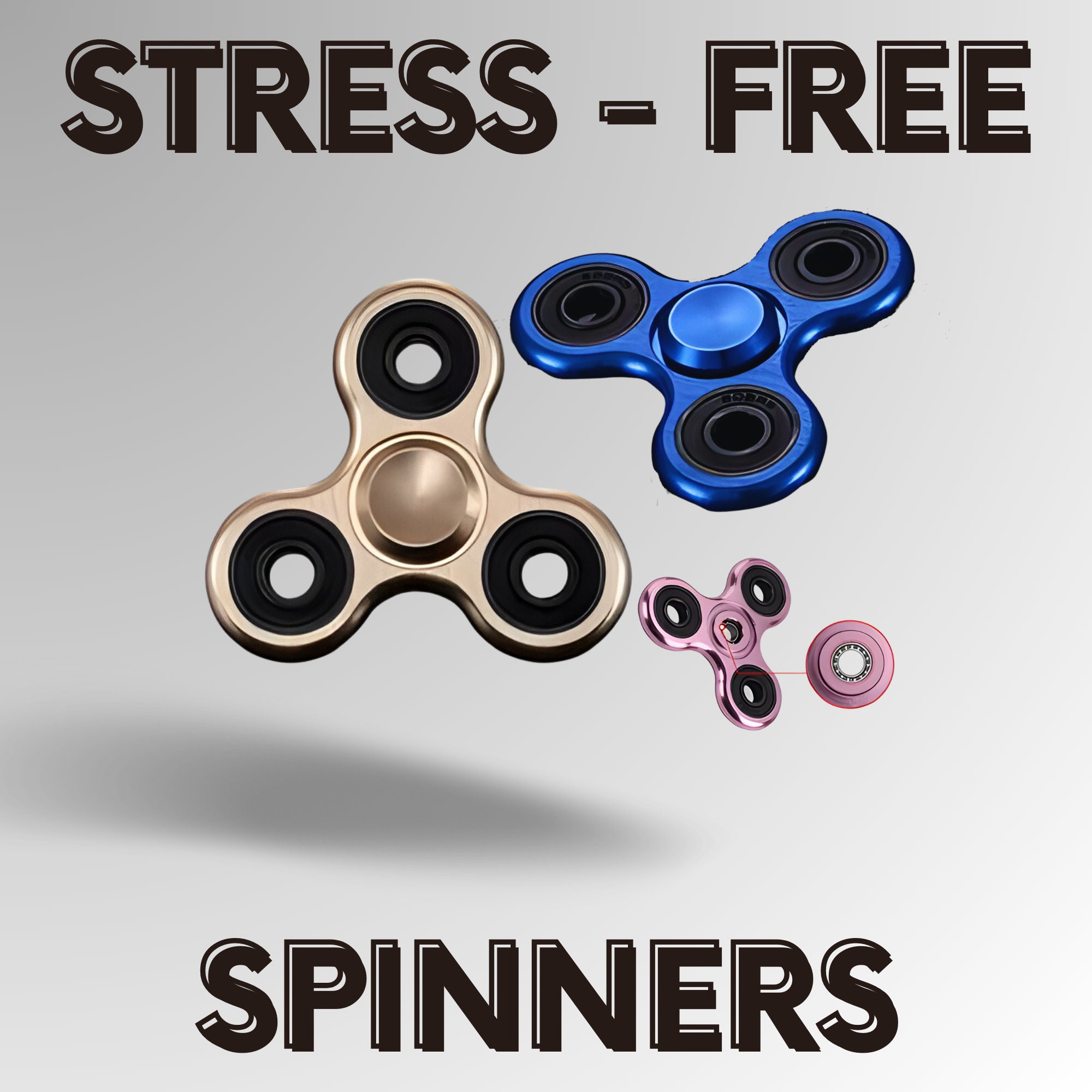 Metal Fidget Spinner Toy A Stress relieving Metal Toy Etsy