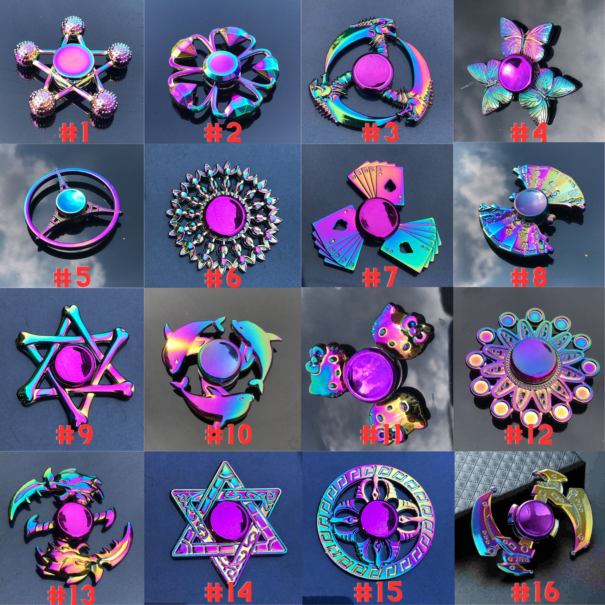 Fidget Toy Set Fidgets Spinners Rainbow Finger Hand Spinner Metal Fidget  Chain Cube Kit Focus Autism Toy Fingertip Gyro Stress Relief Fun Spiral  Twist