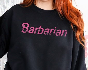 Pink BARBARIAN D&D Unisex Sweatshirt, Geschenk für Geeks, Geschenk für Gamer, Cooles Sweatshirt für Fantasy TTRPG Fans