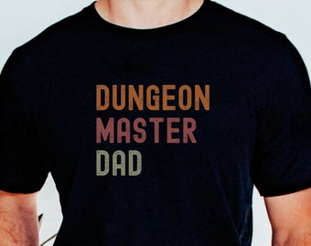 Camiseta unisex D&D Dungeon Master Dad, camiseta DnD, regalo para papás, regalo para geeks, regalo para jugadores, camiseta genial para fanáticos de Fantasy TTRPG