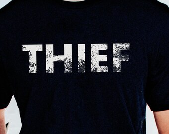 Camiseta unisex THIEF D&D, camiseta DnD, regalo para geeks, regalo para jugadores, camiseta genial para fanáticos de Fantasy TTRPG
