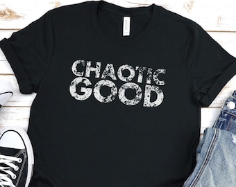 Chaotisch gute Ausrichtung D&D Unisex T-Shirt, DnD Shirt, Geschenk für Geeks, Geschenk für Gamer, Cooles Shirt für Fantasy TTRPG Fans