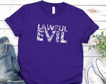 Camiseta unisex de D&D con alineación malvada legal, camiseta de DnD, regalo para geeks, regalo para jugadores, camiseta genial para fanáticos de los juegos de rol de fantasía