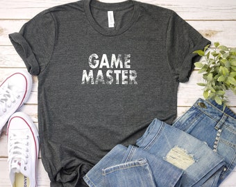 Camiseta unisex GAME MASTER D&D, camiseta DnD, regalo para frikis, regalo para gamers, camiseta genial para fans de los juegos de rol de fantasía