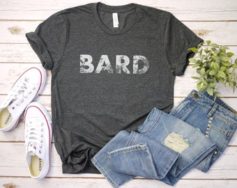 BARDE D&D Unisex T-Shirt, DnD Shirt, Geschenk für Geeks, Geschenk für Gamer, Cooles Shirt für Fantasy TTRPG Fans