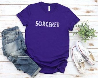 Camiseta unisex de D&D de SORCERER, regalo para frikis, gamers, ideal para fans de los juegos de rol de fantasía.