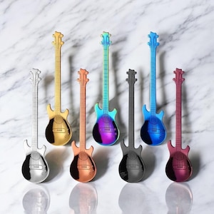 Diamond Painting Spoon, Guitar Shape, Lightweight 5 Inch, Ergonomic Craft Tool for Drills, Static Cling Reducer, Art Supplies Gift