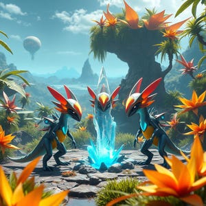 未来的な異星世界をテーマにしたデジタル壁紙デザイン5選
