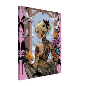 Dreamy Fantasy Fairytale Anime Canvas Art - 16x20in Wall Decor