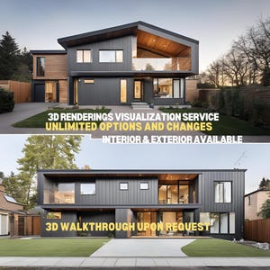 custom 3d renderings, exterior elevation, home, custom design, drafting, realistic interior 3d renderings,3D Walkthrough, floorplan,house