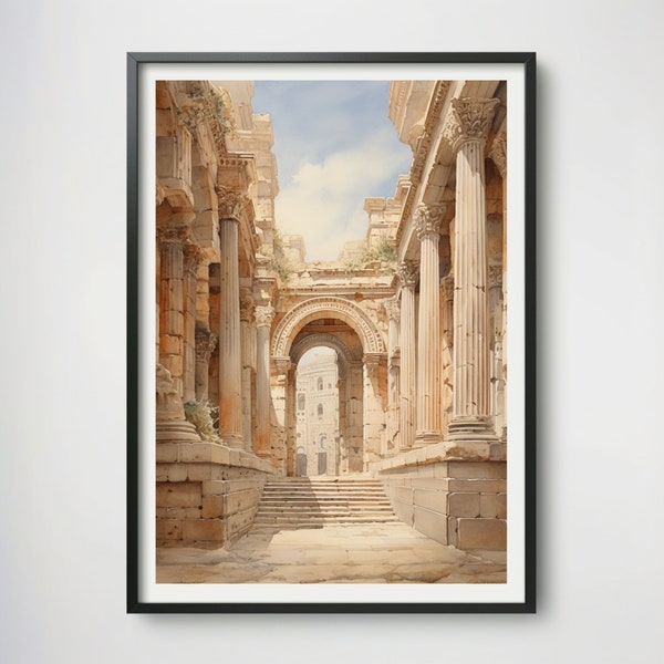 ancient greek art,  Rome, ancient rome, rome italy, bicycle wall art, rome wall art, rome poster, rome art, rome print, architecture art