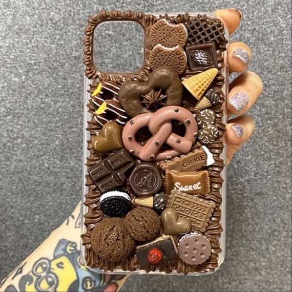 Handmade Cream Glue Mobile Phone Case Chocolate Characteristic Mobile Phone Case - Etsy Handmade Cream Glue Mobile Phone Case Chocolate Characteristic Mobile Phone Case - Etsy