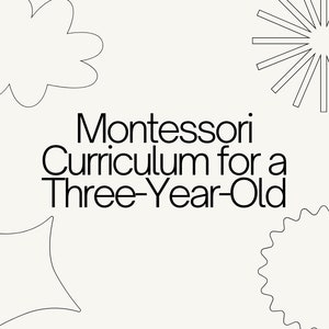 Puede incluir: Ilustración en blanco y negro de un plan de estudios Montessori para un niño de tres años. La ilustración incluye una nube, una estrella, un sol y una flor.