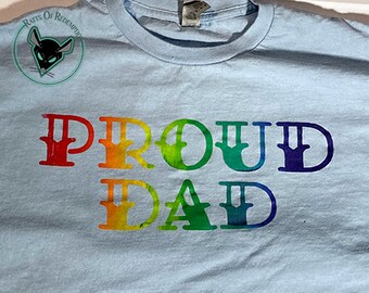 Camiseta serigrafiada a mano de Proud Dad