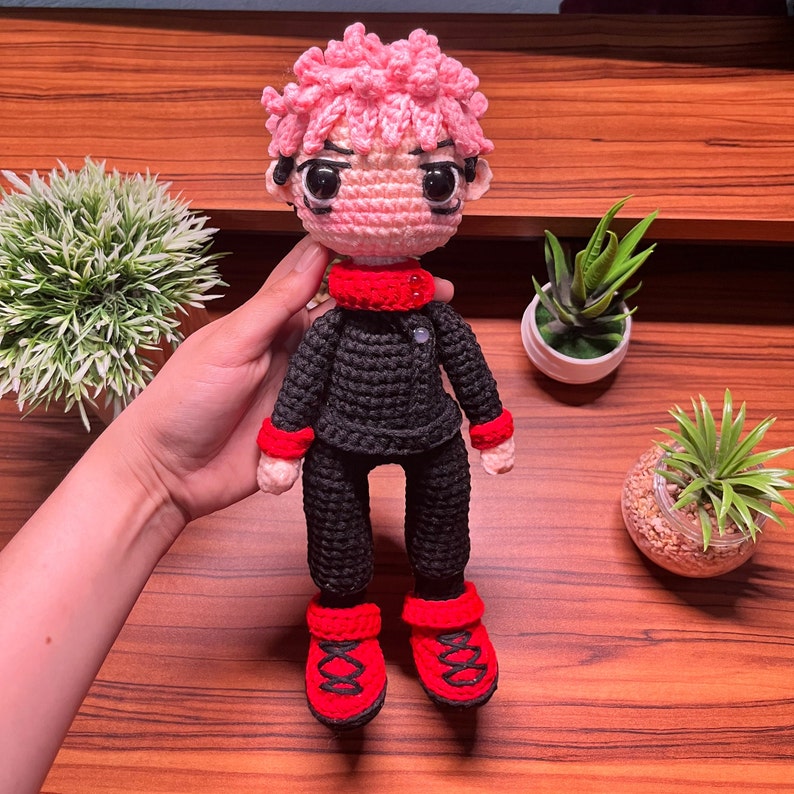 Anime Crochet, Sorcerer Amigurumi Pattern, Jujutsu Kaisen Inspired