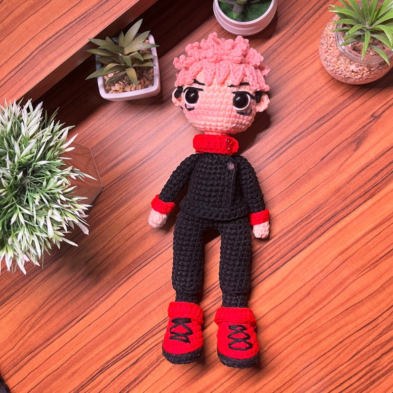 Anime Crochet, Sorcerer Amigurumi Pattern, Jujutsu Kaisen Inspired