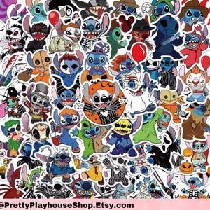Stickerpakket steken, halloweensteek, stickers voor labtop, mobiel, skateboards en trays, stickers van hoge kwaliteit