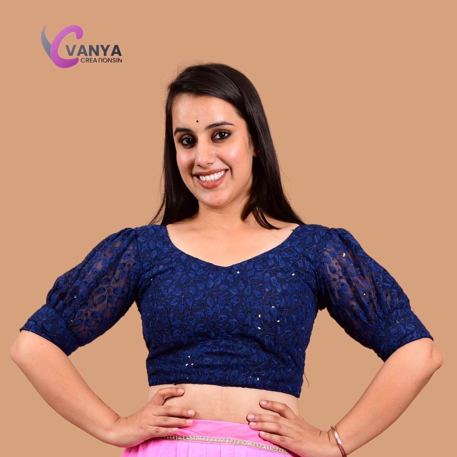 peplum top and saree