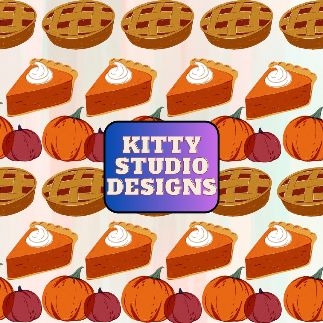Fall Pie Themed Seamless Digital Print - Etsy