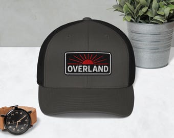OVERLAND Retro Patch Trucker Hat | Adventure Off-Road Cap Yupoong 6606