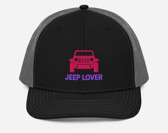 ジープ愛好家のためのトラッカーハット - 刺繍入りリチャードソン112キャップ。オフロード愛好家、4x4トレイルギフト、アドベンチャーライフスタイルのジープキャップ