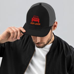 Jeep Lover Trucker Hat – Embroidered Richardson 112 Cap for Off-Road Enthusiasts, 4x4 Trail Gift, Adventure Lifestyle Jeep Cap