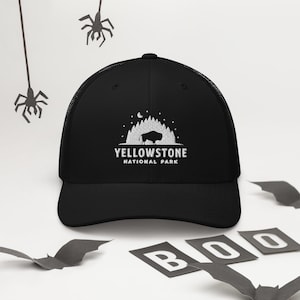 Yellowstone National Park Hat | Embroidered National Park Cap | Outdoor Adventure Trucker Hat | Hiking & Camping Gift