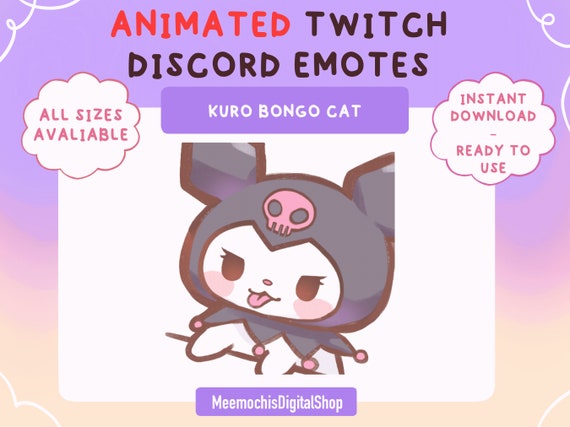 ANIMATED devil bongo cat emote｜twitch discord badges｜cute kitty cheeky animation emotes devil art｜kawaii bundle
