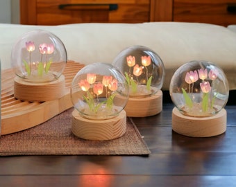 DIY Tulip Lamps, Nightlight, Gift, Valentine's Day, Gift For Her, Gifts For Kids, Arts and Crafts, DIY gifts