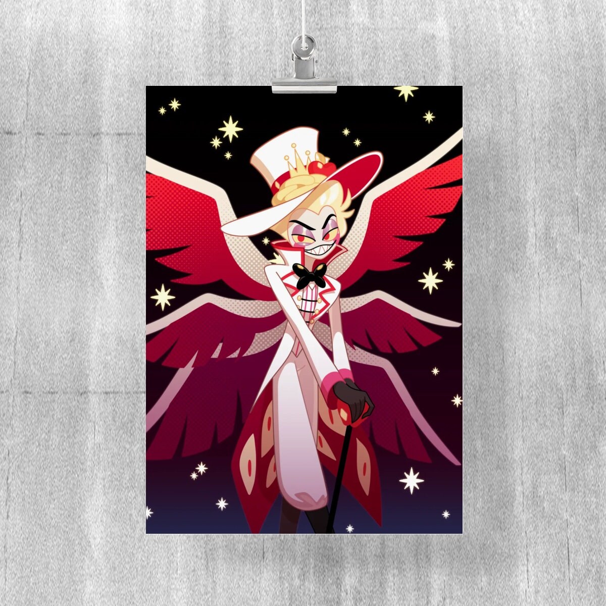 Hazbin Hotel A3 Poster Alastor Pentious Lucifer - Etsy UK