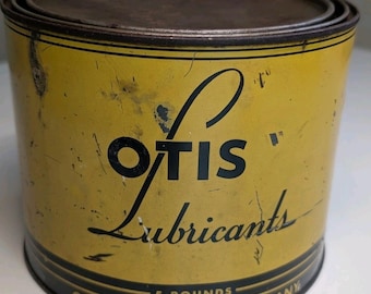Vintage Otis Lubricants 5 LB Can Partially Used 75% Full Rare Good Condition