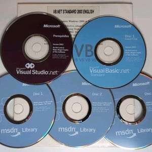 Vintage Microsoft Visual Basic .net Standard 2003 Software package immagine 1