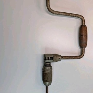 Vintage Stanley No. 965N 10 Inch Ratcheting Auger Bit Brace Drill Hand Tool USA