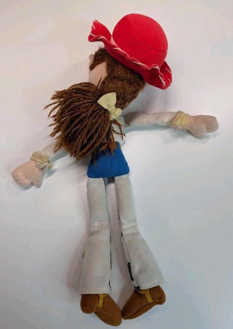 Jessie Toy Story Cowgirl Plush Doll Yarn Hair Red Hat Cow Print Pants immagine 5