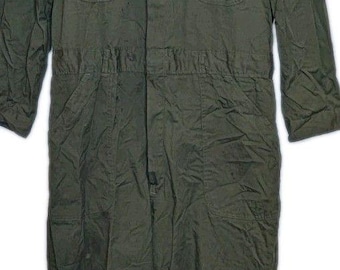 US Navy Coveralls Mens 44R Green Utility Shipboard Vintage 1998 USN Boilersuit