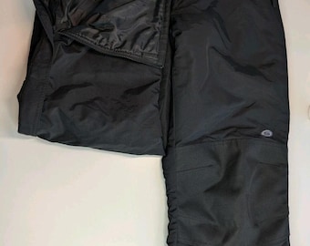 Vintage Slalom Women's XL Black Snow Pants Ski Bibs EUC