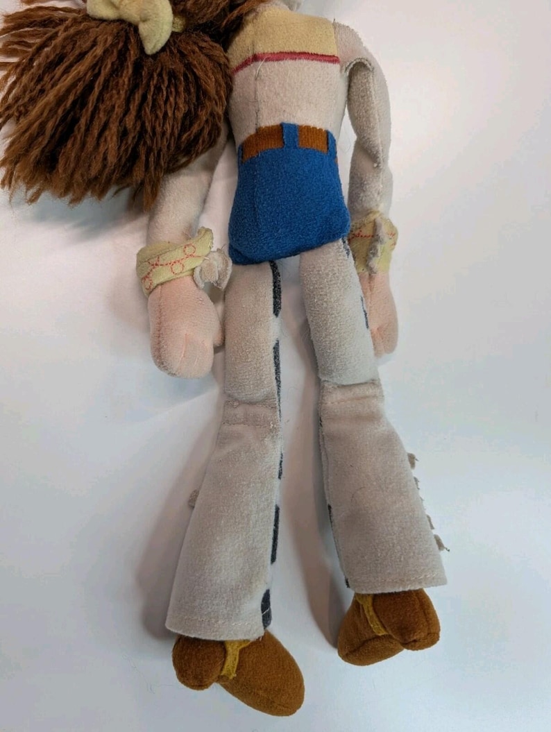 Jessie Toy Story Cowgirl Plush Doll Yarn Hair Red Hat Cow Print Pants immagine 6
