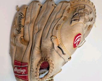 Vintage Rawlings RSGXL Super R Size Softball Glove Tan Leather Game Used