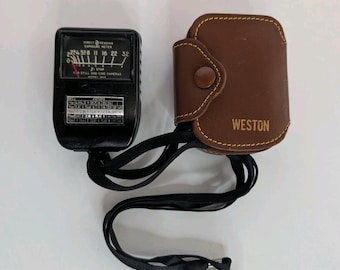 Weston Model 853 Direct Reading Exposure Meter Working w/ Leather Case Newark