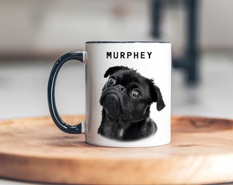 Custom Pet Mug, Pet Photo Name Color Mug, Custom Dog Cat Mug, Dog Coffee Ceramic Mug, Personalized Pet Mug, Mug, Personalized Cat Dog Mug,