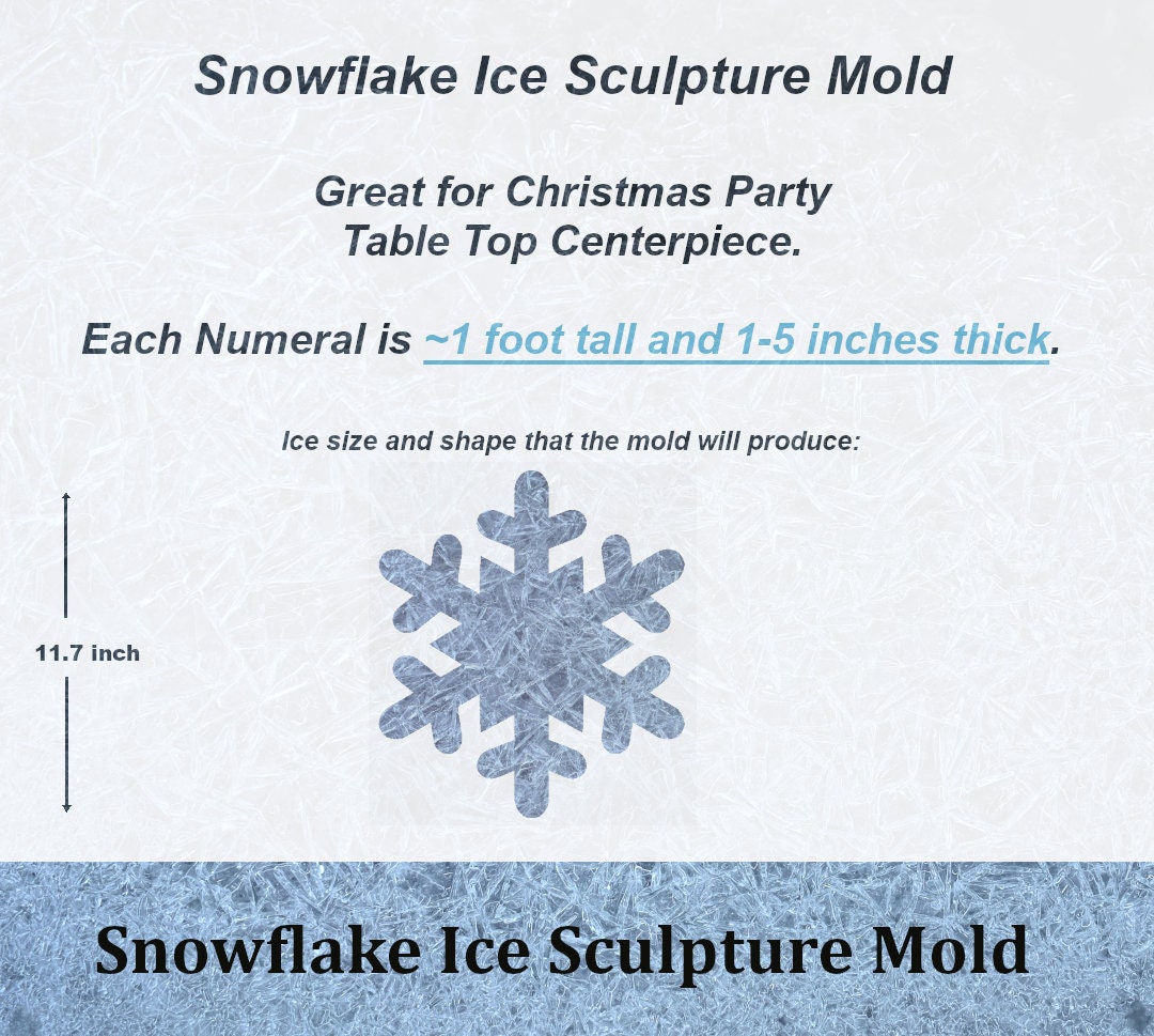 Snowflake Ice Sculpture Mold to Make Ice Sculpture for Table Etsy