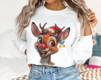 Rudolph The Red Nosed Reindeer Christmas Sweatshirt, Rudolph Christmas Shirt, Rudolph Xmas Sweatshirt, Merry Christmas Sweatshirt