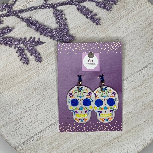 Pendientes de esqueleto de Halloween