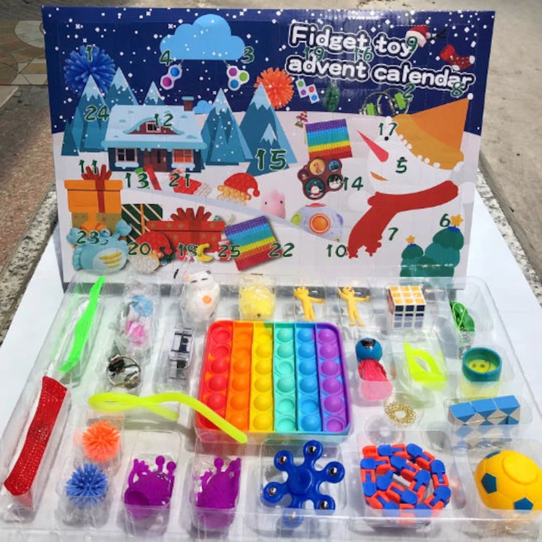 Fidget Toy Advent Calendar for Christmas Countdown Perfect Etsy Fidget Toy Advent Calendar for Christmas Countdown Perfect Etsy
