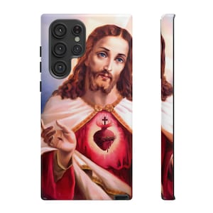 Sacred Heart of Jesus iPhone Case | Google Pixel Samsung Christian iPhone Case | Christian Gift | Catholic iPhone Case | Catholic Phone Case